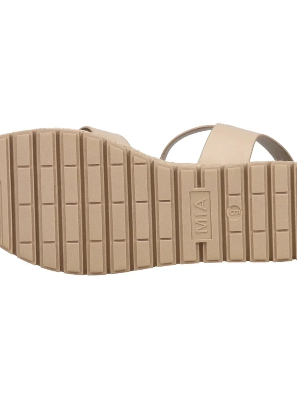EUC MIA Beige Espadrille Platform Sandal , size 8, wore ONCE